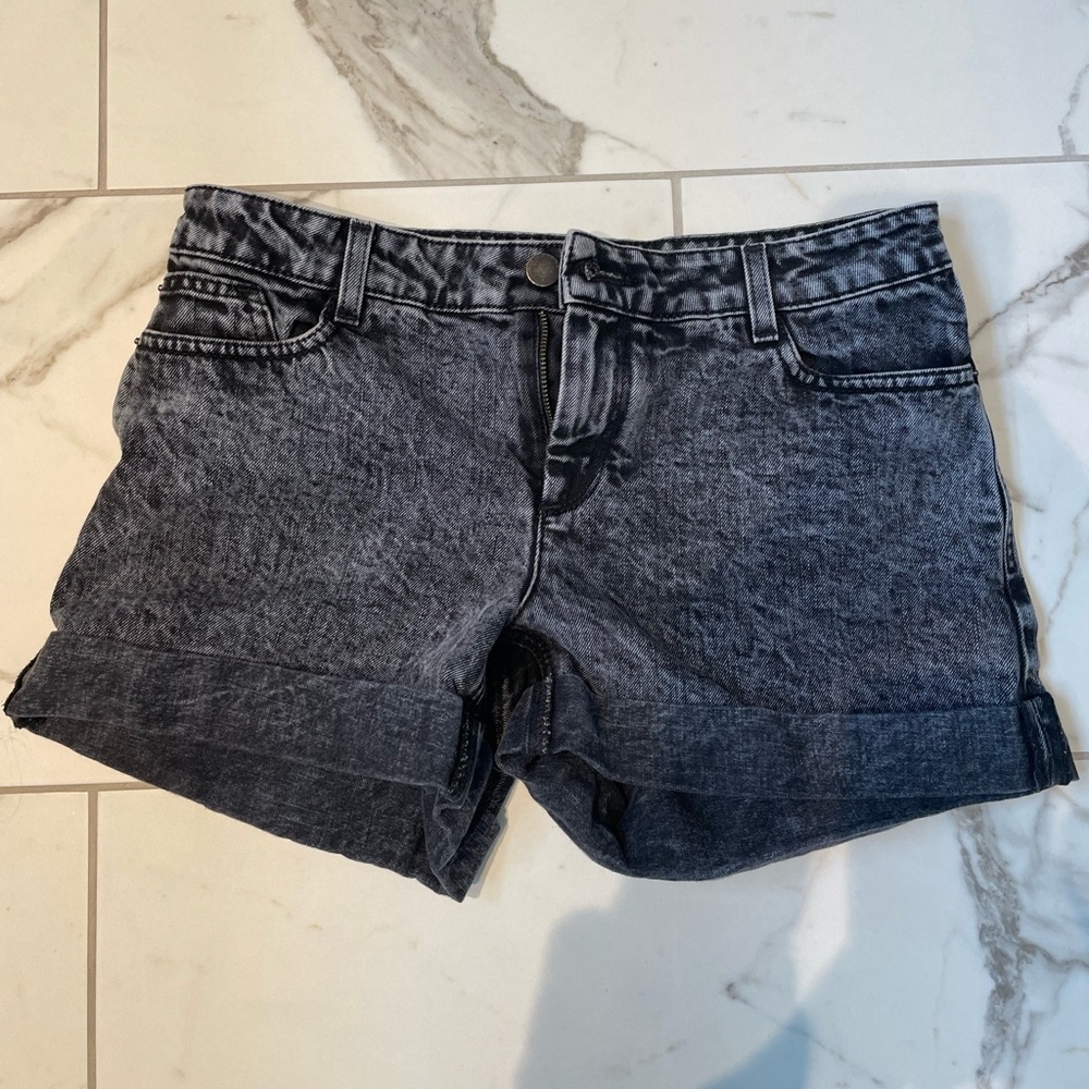 Alice + Olivia black denim shorts